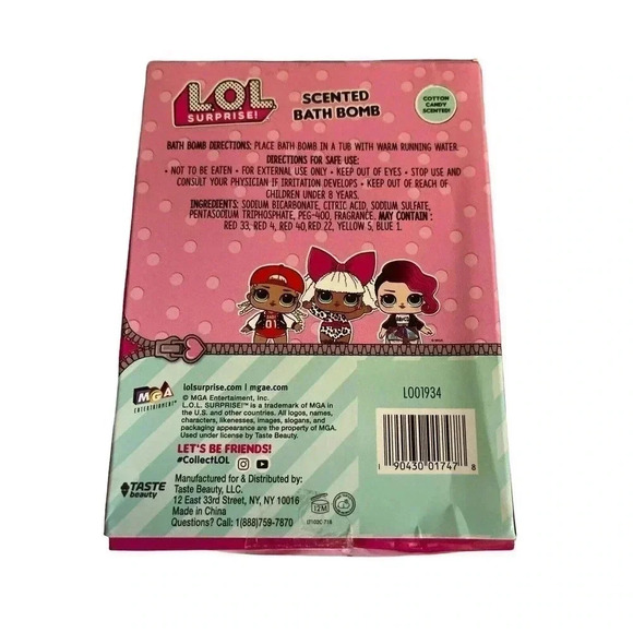 L.O.L. Surprise Cotton Candy Scented Bath Bomb w/ Surprise Inside! LOL Mystery - Picture 2 of 2